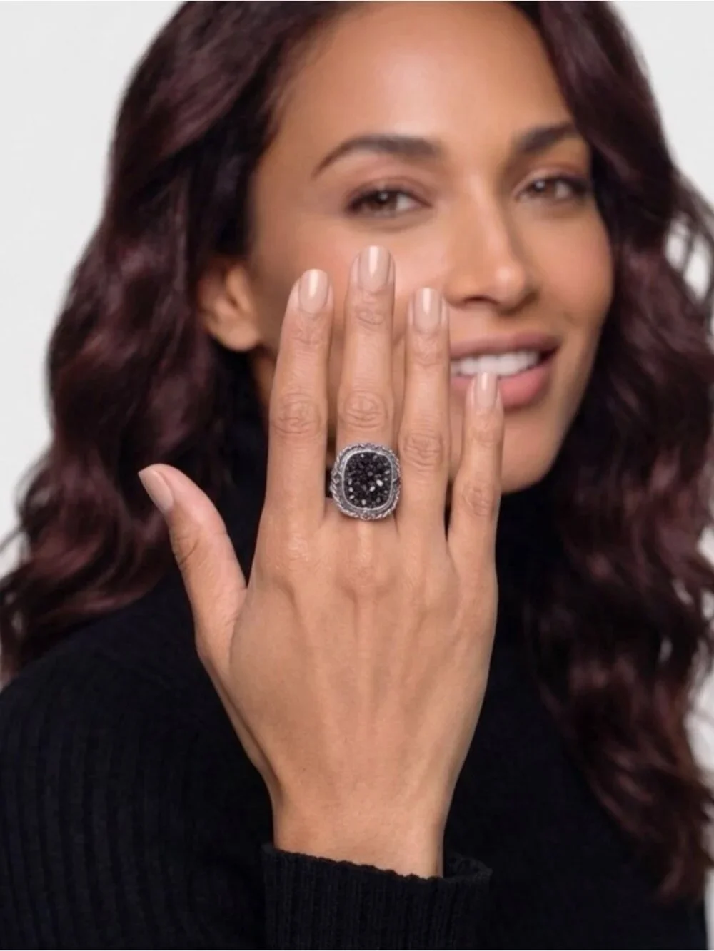 Brighton Crystal Rocks Ring Size 7 With Beautiful Crystals